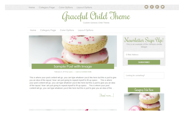 Graceful feminine wordpress theme