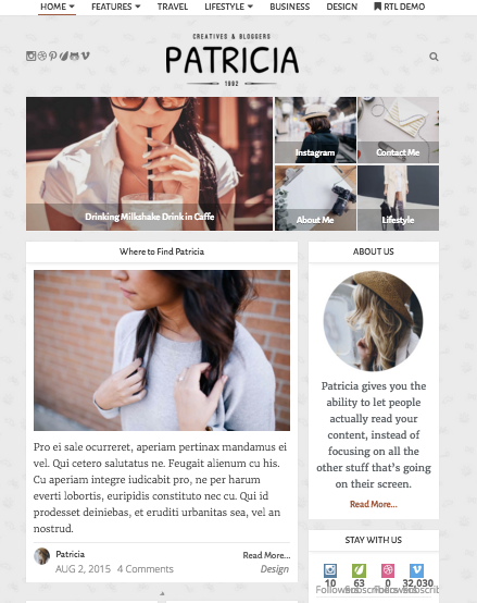 Patricia Theme for WordPress
